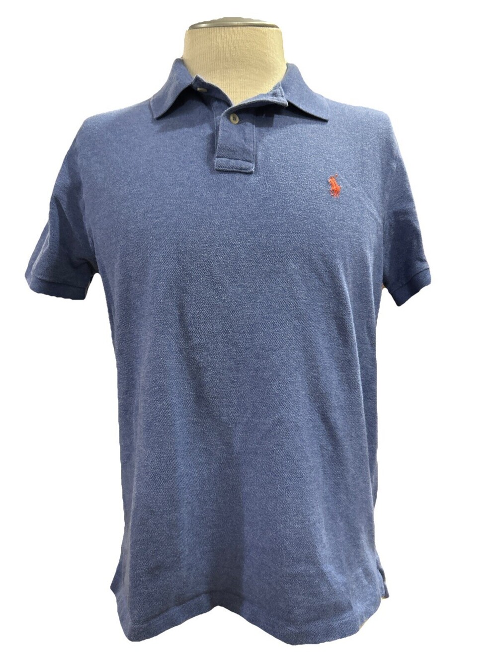 Polo by Ralph Lauren Men’s Polo Shirts Custom Slim Fit Size 42 L Blue